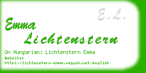 emma lichtenstern business card